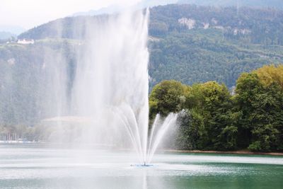 View of waterfall against sky