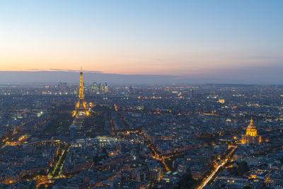 View of paris from above montparnasse tower