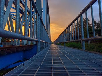 View of bridge at sunset