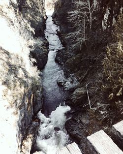 Scenic view of waterfall