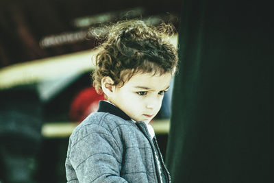 Portrait of boy looking at camera