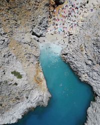 High angle view of sea