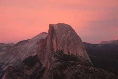 View of mountain during sunset