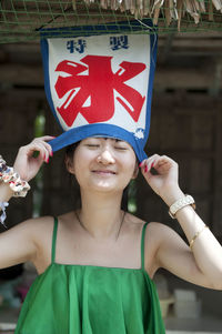 Portrait of a smiling young woman