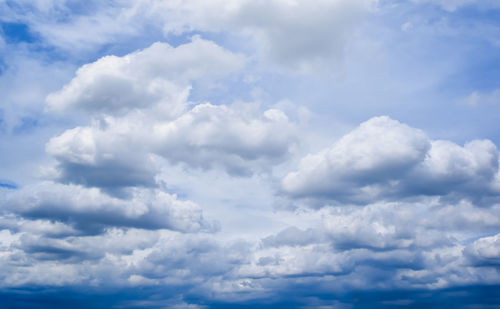 Low angle view of clouds in sky