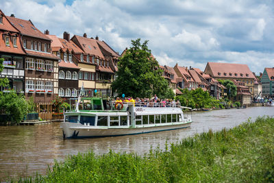 View of river with buildings in background