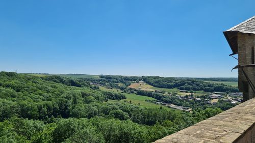 Scenic view of landscape against clear sky