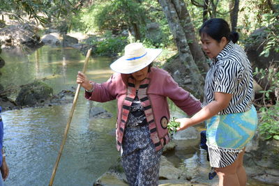 Woman holding umbrella