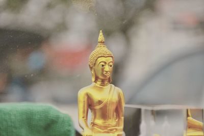 Close-up of  buddha statue. 