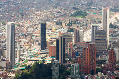 High angle view of cityscape