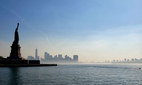 City buildings at waterfront