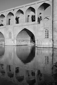 Arch bridge over canal