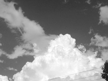 Low angle view of cloudy sky