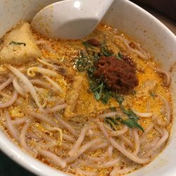 Close-up of noodles in bowl