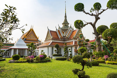 View of temple building against sky