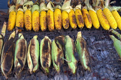 Pumpkins for sale at market stall