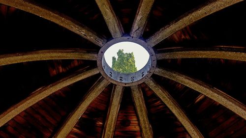 Low angle view of spiral staircase