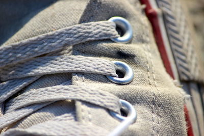 Close-up of shoelace