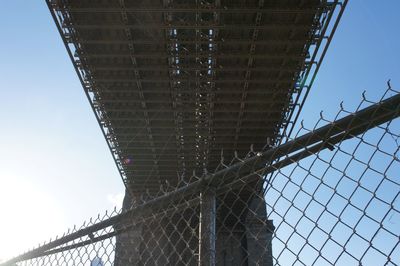 Low angle view of bridge against sky