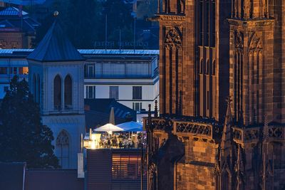 High angle view on roof top bar