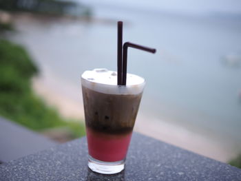 Close-up of coffee on table