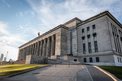 Low angle view of building against sky