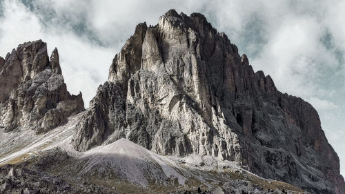 Panoramic view of rocky mountains against sky