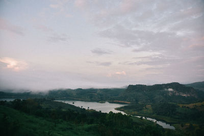 Scenic view of river against sky