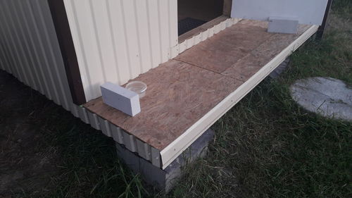 High angle view of abandoned building