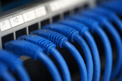 Close-up of cat6 patch cord network cable 