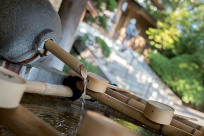 Close-up of water fountain