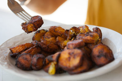 Close-up of food in plate