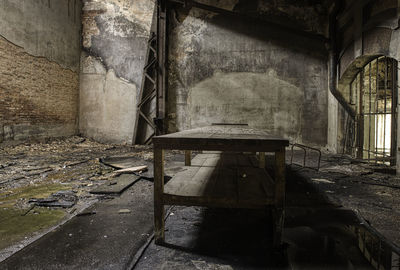 Interior of abandoned building