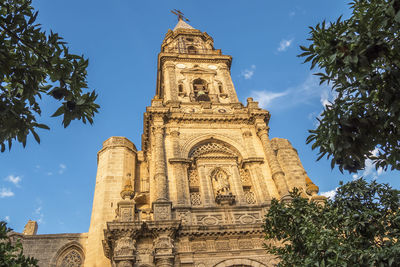 Low angle view of historic building against sky