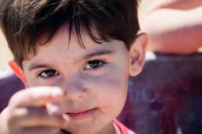 Close-up portrait of boy