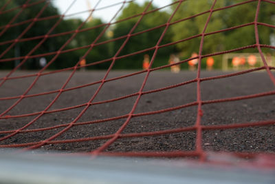 Close-up of net at playground