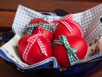 Close-up of easter eggs