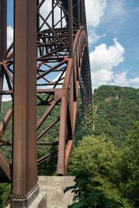 View of bridge against cloudy sky