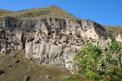 Vardzia, amazing medieval cave monastery excavated from the slopes of erusheti mountain, georgia