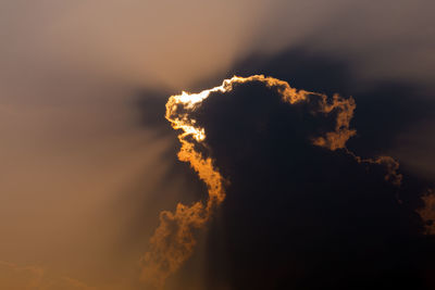 Low angle view of sky during sunset