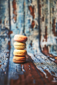 Close-up of cookies on table