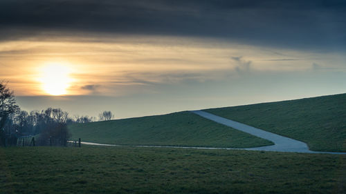 Sunset over landscape