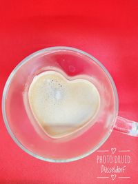 High angle view of coffee on table