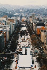 Snow in odori park