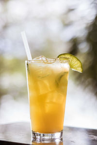 Close-up of drink on table