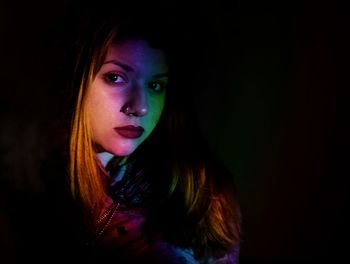 Close-up portrait of a beautiful young woman