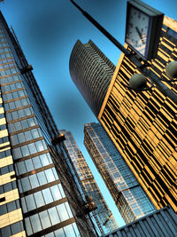 Low angle view of modern building against sky