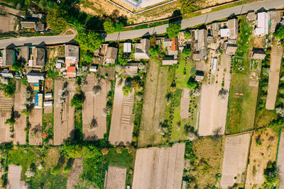 High angle view of townscape