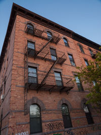 Low angle view of building against clear sky