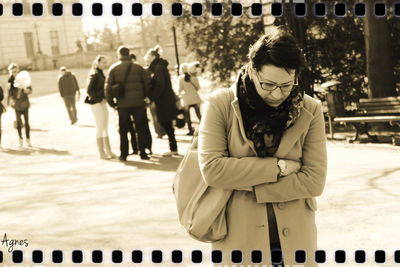 Woman standing in park